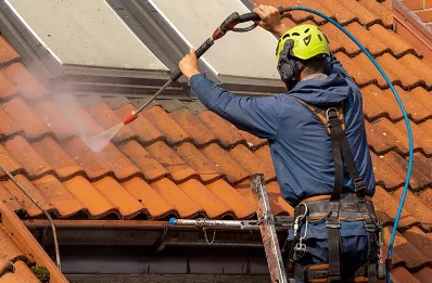 Démoussage et hydrofuge de toiture au Chambon